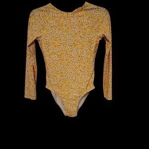 Floral Long Sleeve Bathing Suit